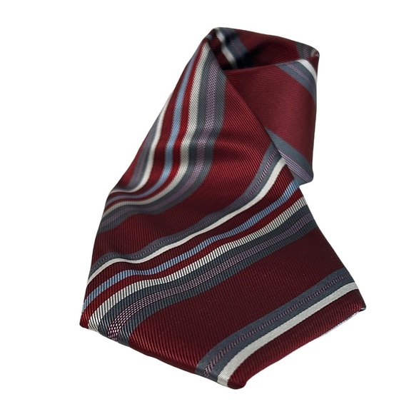 Giorgio Armani Tie Necktie Classic Stripe Luxury Brand Handmade Italy Embossed - Picture 5 of 11